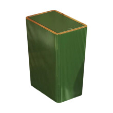 Trash Can Sealed Lid Waste Bin For Bathroom Bedroom-15L Green