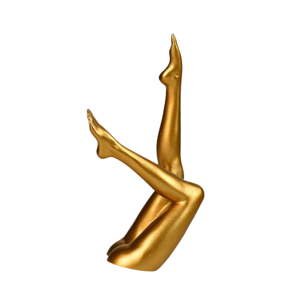 Modern Art Abstract Female Leg Sculpture Resin Home Office-Gold