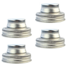 Pack Of 2/4 304 Nonrust Steel Mason Jar Lid With Silicone-4pcs