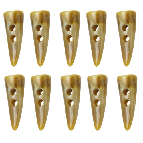 10Pcs Sewing Button Double Hole Wood Button-Light Army Green