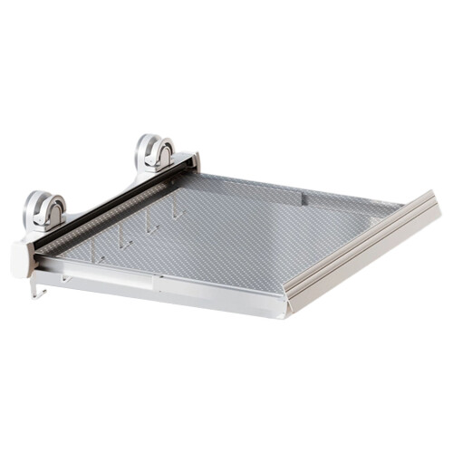 Aluminum Retractable Garment Rack Integrated Drying Net-White