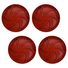 Modern Waved Edge Flower Pot Drainage Saucers-Red Groove wave