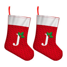 Christmas Decorative Sock Embroidered Letter Easy Hanging-J