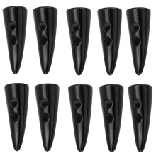 10Pcs Double Hole Sewing Button Resin Button-All black