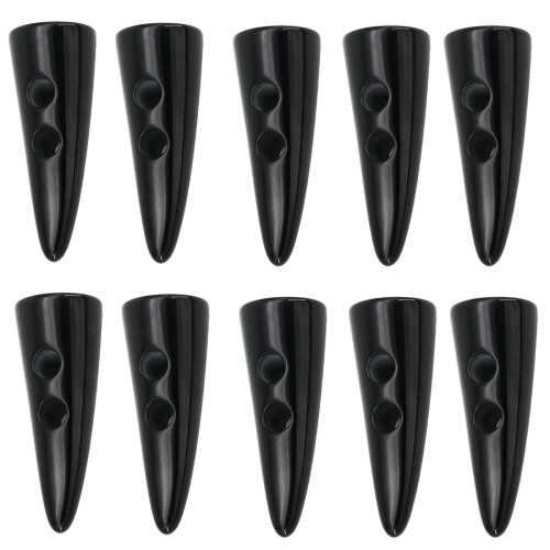 10Pcs Double Hole Sewing Button Resin Button-All black