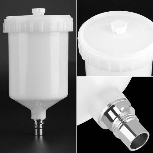 4X,600Ml Plastic Hvlp Paint Cup Pot for  Sprayer Cup Connector Jet Paint Sprayer 2