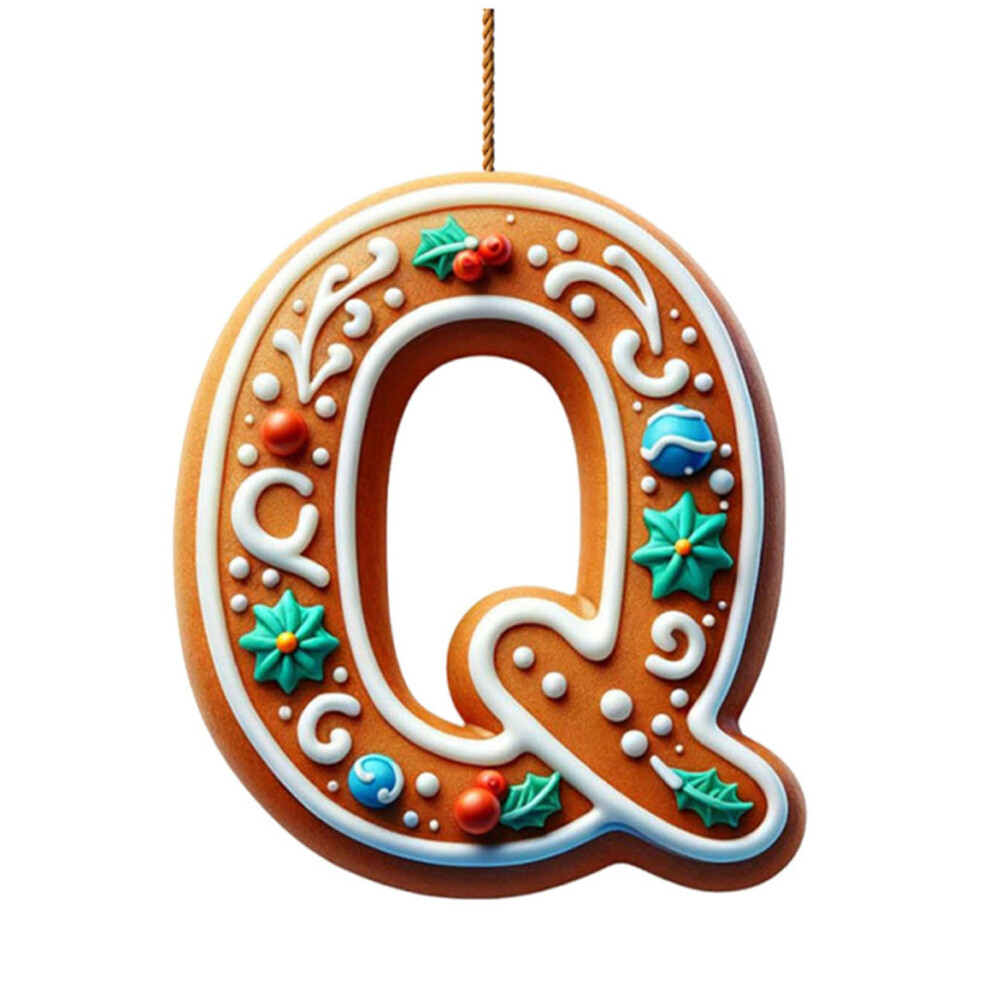 Child Safe Acrylic Christmas Letter Ornament Gingerbreads-We 7696001668894