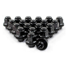 24 Black Lug Nuts 12x1.5 6x5.5 for Toyota Lexus Mitsubishi SUV Pickup, 24Piece Factory Style