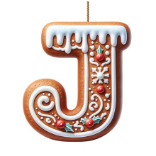 Customizable Gingerbreads Letter Car Hanging Decorations-J