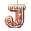 Customizable Gingerbreads Letter Car Hanging Decorations-J 1
