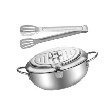 Japanese Styles Deep Frying Pot Oil Temperature Control-24cm