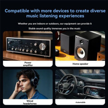 5.4 Receiver Transmitter 3.5mm AUX Audio Receiver RGB Wireless Audio Adapter for Speaker PC TV Car