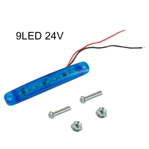 1pc 24V 9 LED Auto Side Marker Indicator Lights Car External Lights Tail Light 2