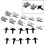 20x U-formede klips, sekskantmuttere, boltskruer, sett, bilchassis, metallplater, hurtigfester, biltilbehør til BMW - E21, E30, E36, E46, E90 4