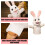 White Easter Bunny Hand Puppet with Movable Mouth 1pc 5