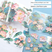 Originales PET-Klebeband mit Blumenmuster – Kreatives Rosenblumen-Design für Scrapbooking und DIY-Journale