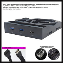 2X USB3.2 GEN2 TYPE-C 3.5-Inch Floppy Front Panel 2 Port USB3.2 + 1 Port USB3.2 Type-C 20Gbps for 3.5 Inch Floppy Drive