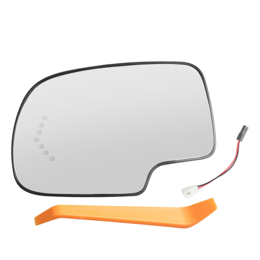 Heated Turn Signal Left Mirror Lens For 2003-2007 Chevy Gmc Cadillac 9365509741832