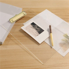 8 Pack Clear Acrylic Clipboard with Gold Clip, 8.8X12.2 A4 Letter Size, School and Home Supplies,Office Supplies