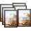 8.5x11 Picture Frame Certificate Document Frame with Shatter Resistant Plexiglasss, 6 Pack Diploma Frames for Wall and Tabletop, Walnut 1