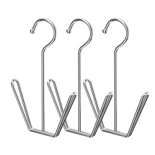 Conjunto de 3 Cabides de Sapatos em Aço Inoxidável, Design Multifuncional com Gancho Duplo, Organizador de Armário Doméstico para Secagem e