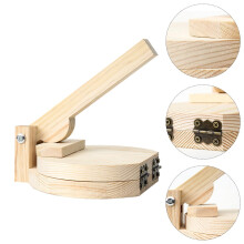 ROSENICE Dumpling Wrapper Presser Light Yellow Wood 1Pack 6.29x5.89x2.55in