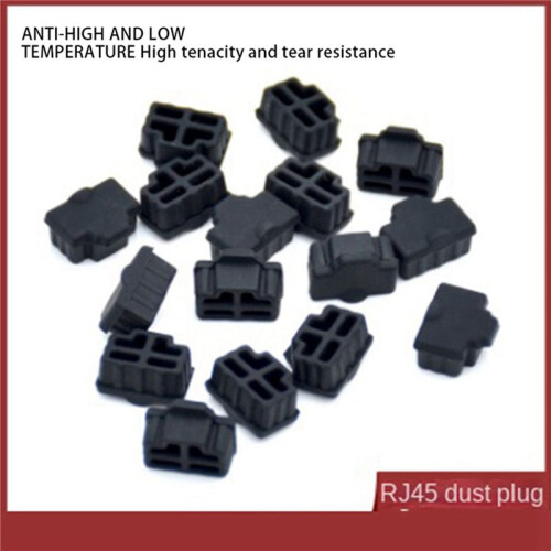 90X Rj45 Silicone Dust Plug Dust Cover Dust Cap Router  Network Cable Interface Computer Network Cable Dust Cap 2