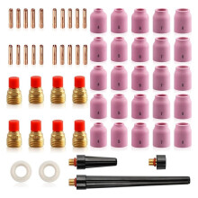 Kit de Torche de Soudage TIG 58 Pièces 040 Pouces-1/8 Pouces Configuration de Lentille à Gaz WP-9/20/25