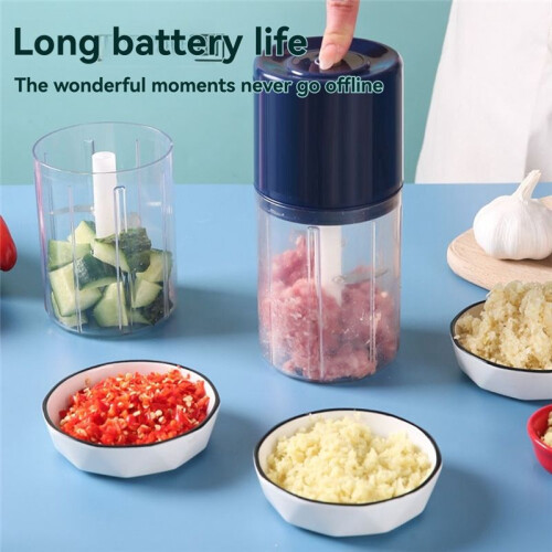 Electric Multi-Function Meat Grinder Household Wireless Cooking Machine Kitchen Egg Beater Mixer Cooking Machine 500ml 1