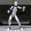 2X Robot Action Figure, 3D Printed with Full Articulation for Stop Motion Animation White 3
