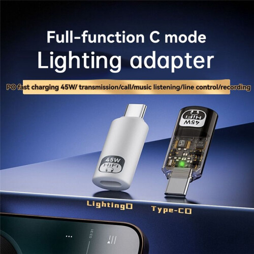 PD45W for  Interface to USB Type C Adapter Support Fast Charge Data Transfer TypeC to for  Interface Adapter,B