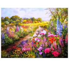 Huacan Diamant Malerei Landschaft Voll Rund Bohrer Diamant Stickerei Blume Haus Dekor