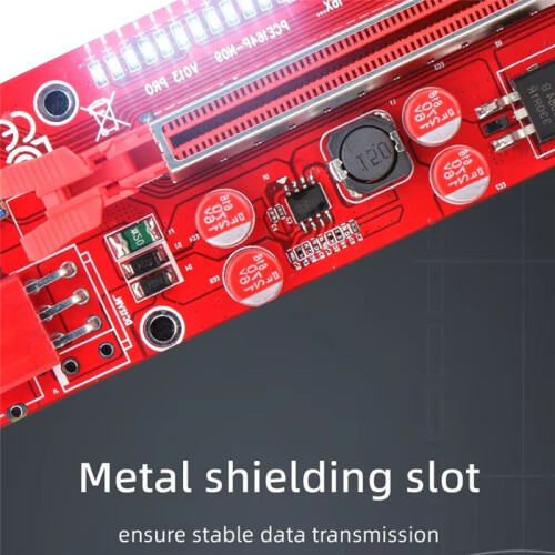 PCIE Riser 013 Pro PCI Express X16 6Pin USB 3.0 LED Temperature for Bitcoin Miner Mining V013 Pro GPU Riser 1