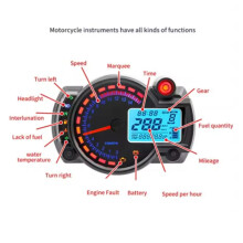 Otorcycle Modification Accessories Motorcycle Universal Instrument Waterproof LCD Digital Odometer Speedometer 1SET