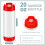 8Pcs Squeeze Bottles Refillable 20 Oz,Inverted Plastic Tip Large Valve Dispenser Condiment Squeeze Bottle 5