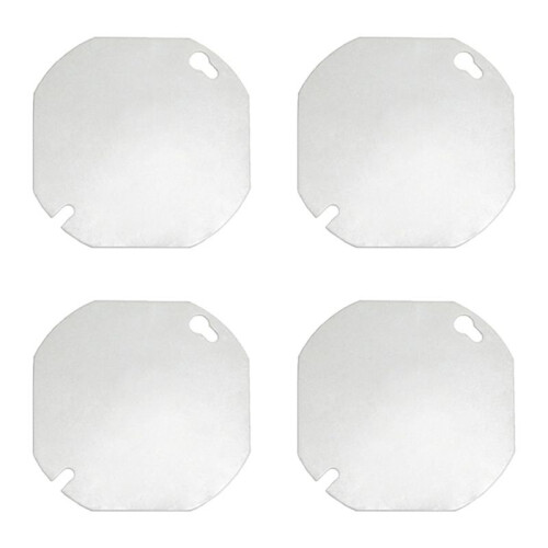 4-Pack Octagon Elektrisk Box Lock, Galvaniserat Stål Metall Kopplingsbox Lock, Outlet Box Lock för Octagonal Box 1