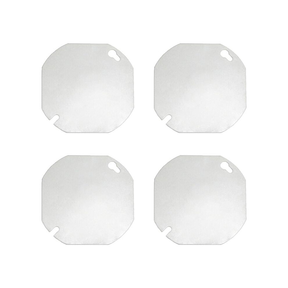 4 Packs Octagon Electrical Box Cover, Galvanized Steel Metal Junction Box Covers, Outlet Box Cover For Octagonal Box 6031271020941