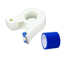 Masking Tape Dispenser, Easy to Grip Rounded Handles, Serrated Cutting, Labor Saving Pulley, Saves