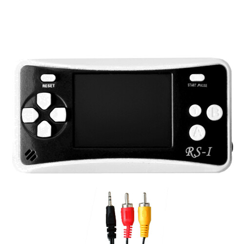 Retro Handheld Game Console with 152 Classic Games, 2.5' LCD, AAA Battery Powered, Black