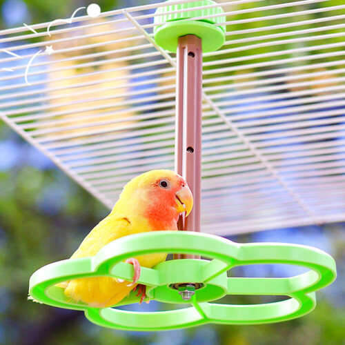 Multifunctional Parrots Perches Stand Interactive-Pink 2