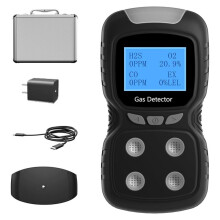 4 Gas Monitor,4 Gas Detector for H2S,CO,LEL and O2,Adopt High-Precision ADC Acquisition Chip and 32-Bit -Processor B
