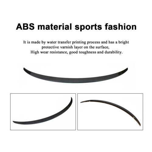 Glossy Carbon ABS Rear Spoiler  Performance ImpactResistant Tail Wing for Tesla Model 3 Y 2