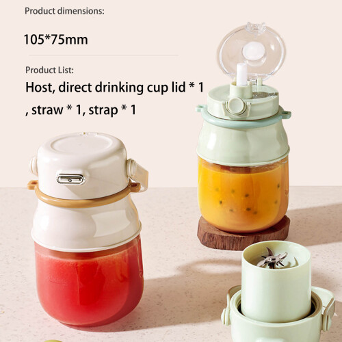 Digital Screen Blender Cup 600ml Leakproof Portable-Green 2