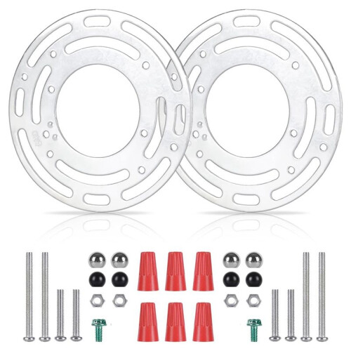 4 Pack Light Fixture Mounting Brackets, Ceiling Light Mounting Plate, Wall Light Mount Blocks with Screw and Nuts 1