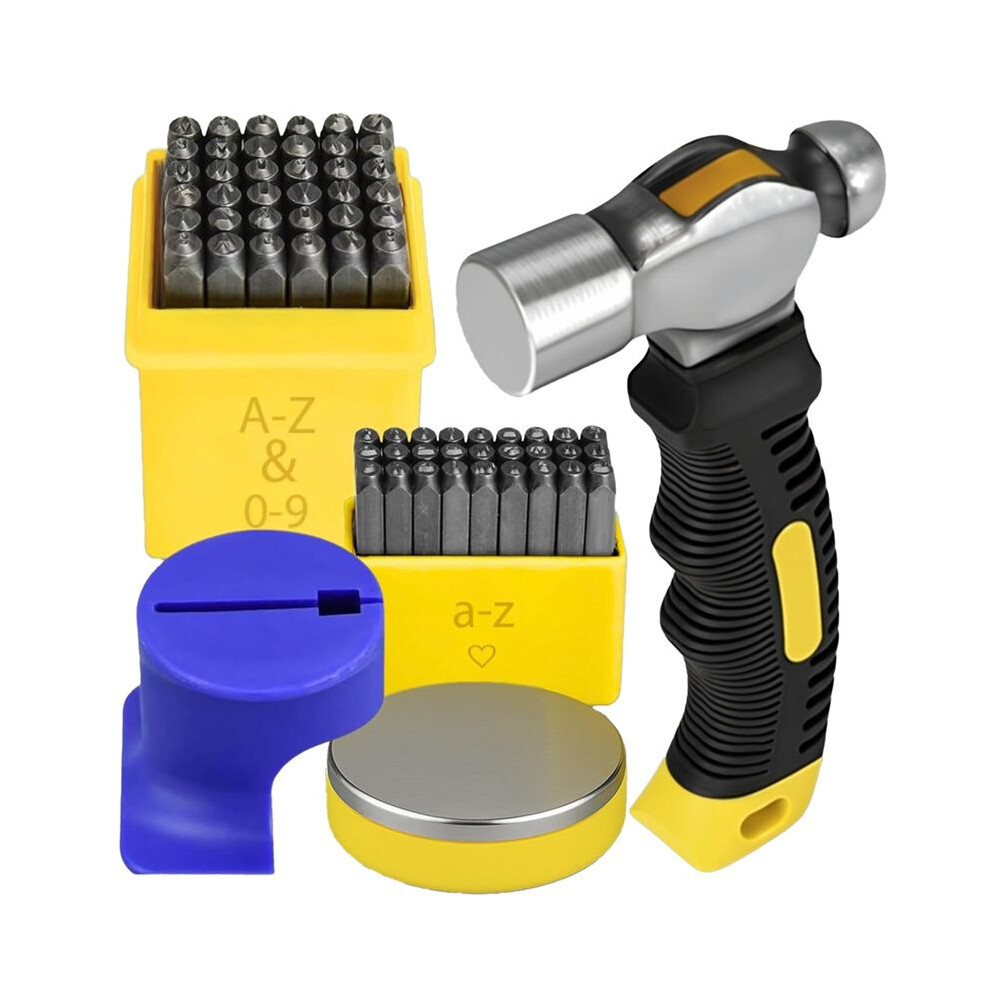 64Pcs Metal Stamping Kit - Metal Stamps For Jewelry Making Letter Punch Set Leather Steel Number And Letter Stamping Kit 4713580947646