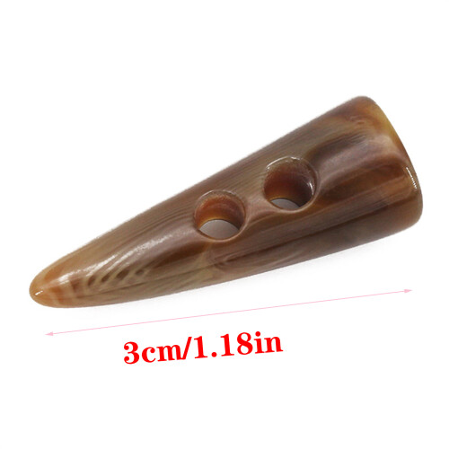 10Pcs Wood Button Double Hole Sewing Button-Flax yellow 1