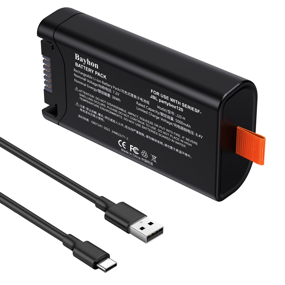 5000Mah 7.2V Lithiumion Rechargeable Battery For Partybox Club 120, 36Wh Longlasting Power Backup 9092120026344