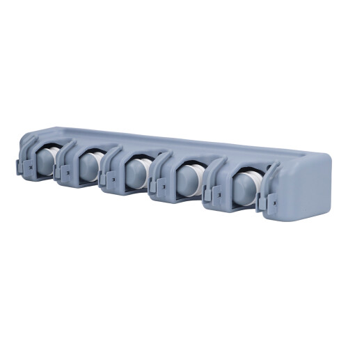 Broom Holder Wall Mounted Plastic and Silicone Rack 1