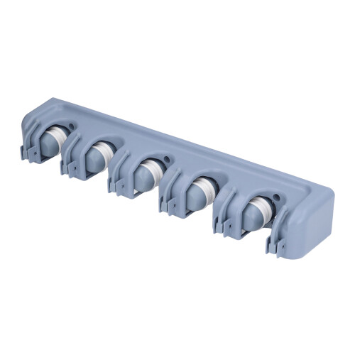 Broom Holder Wall Mounted Plastic and Silicone Rack 2