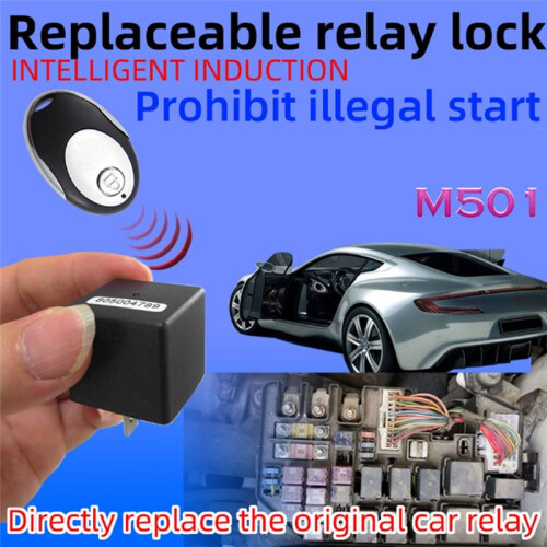 12V Wireless Immobilizer Car Engine Lock Intelligent Security Anti-Theft System Replaceable Relay Shaped Device 1